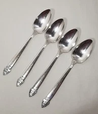 Community Oneida King Cedric Plate Teaspoons 6-1/4 Inches Set of 4 EUC