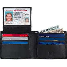 ADAMONDE 100% RFID Blocking Genuine Leather Wallets for Men