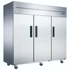 NEW 3 Door Refrigerator Cooler Stainless Steel Dukers D83AR NSF #2020 Reach In