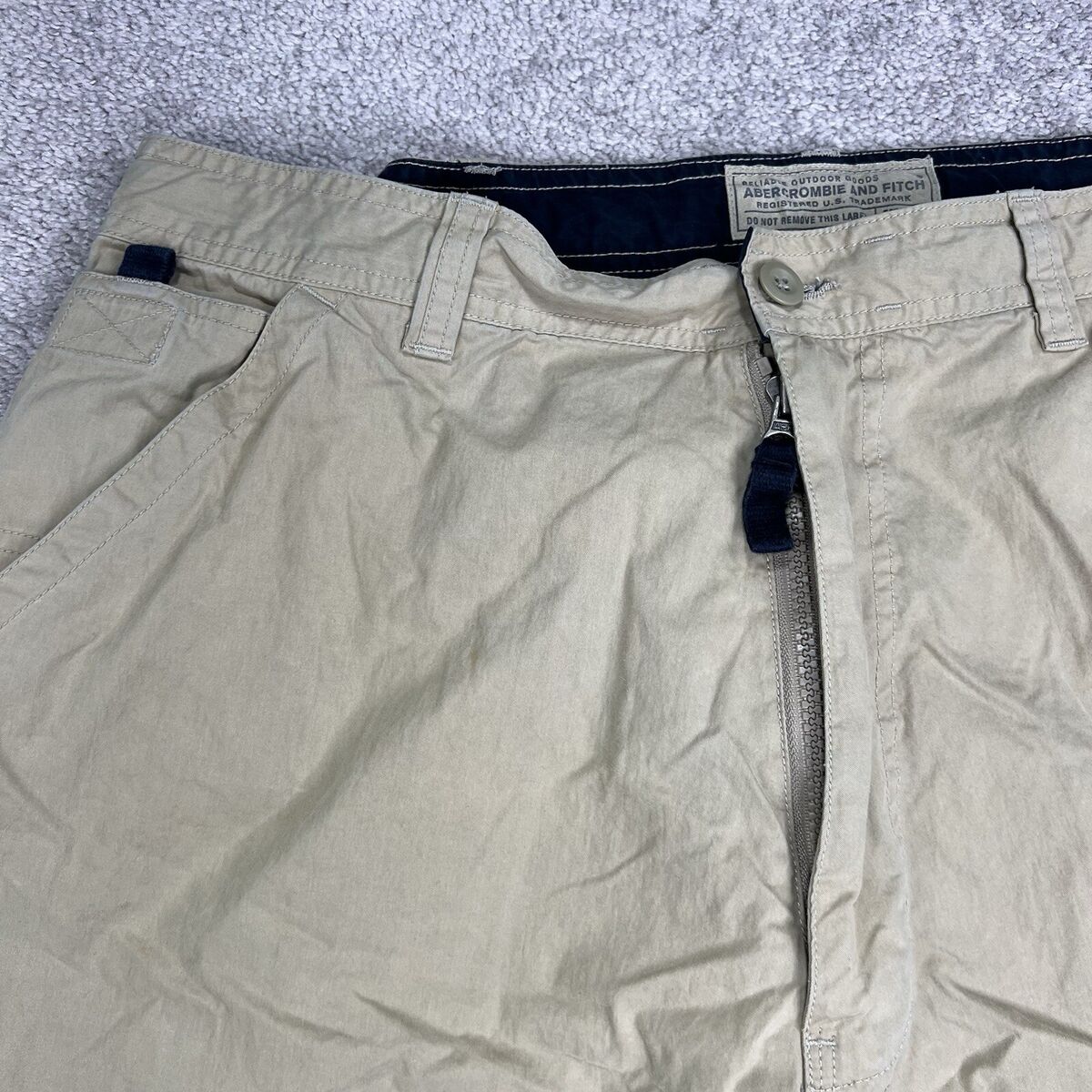 Vintage Abercrombie Fitch Pants Mens XL 38x32 Khaki Beige Vintage Abercrombie Fitch Pants Mens XL 38x32 Khaki Beige