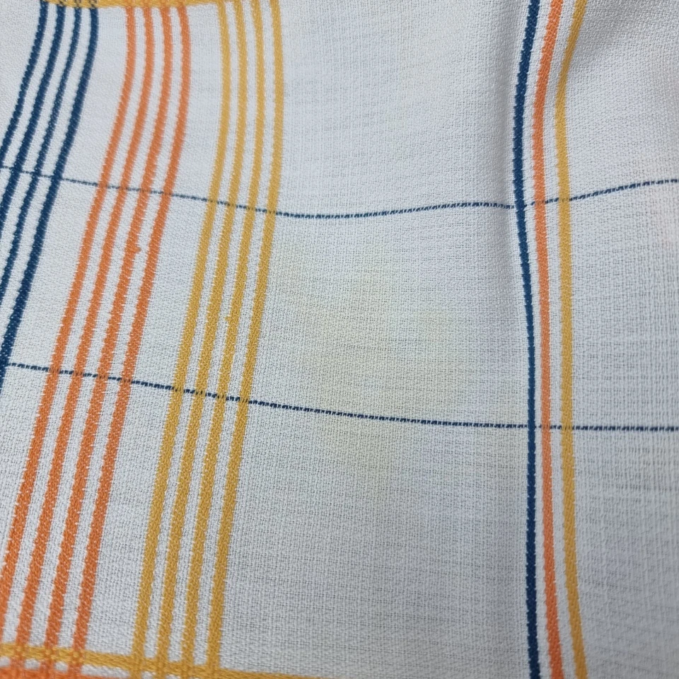 Lot de 10 Serviette s de Table Vintage - Années 70 - Motif Carreaux Multicolores - Photo 2/2