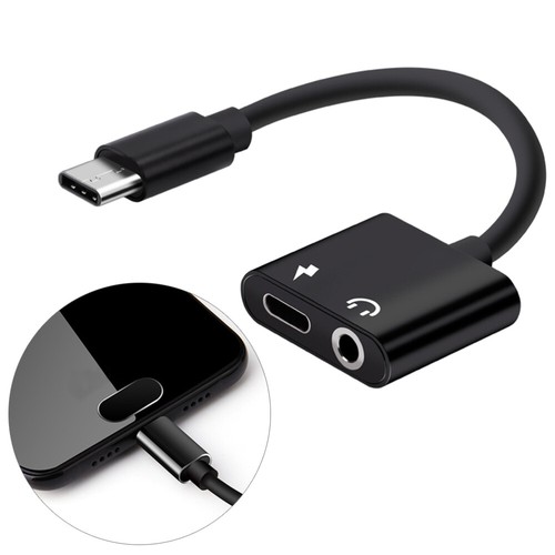 1 Aluminiumlegierung -C bis 3,5 mm Kopfhöreradapter Audioadapter (schwarz) - 第 11/12 張圖片