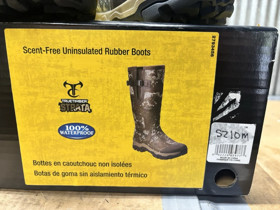 Cabelas Scent Free Uninsulated Rubber Boots Size 10M - Image 2 of 4