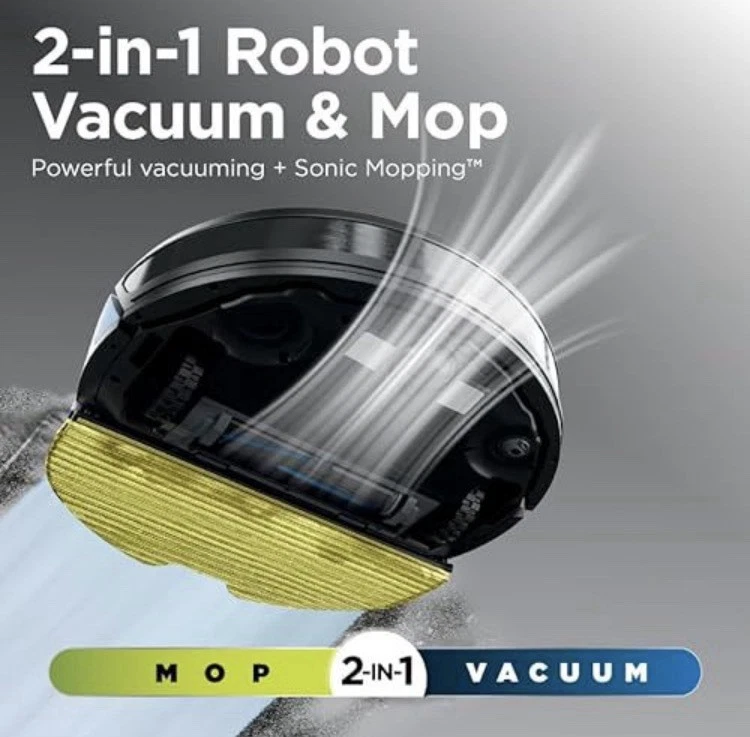 Shark Matrix Plus 2-in-1 Robot Vacuum & Mop Self-Empty Base Sonic Mop RV2610WA