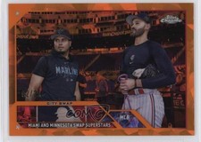 2023 Topps Chrome Update Sapphire Orange 2/25 Pablo Lopez Luis Arraez 4f5