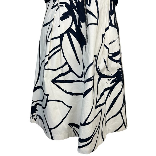 Ellen Tracy Dress White Floral Cotton Sleeveless Knee Length Casual Size 10 - Picture 10 of 10