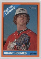 2015 Topps Heritage Minor League Edition Orange Border 22/25 Grant Holmes 3j2