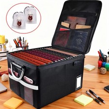 File A4 Office Expanding Box Folder Document Organiser Aid storage car Portable