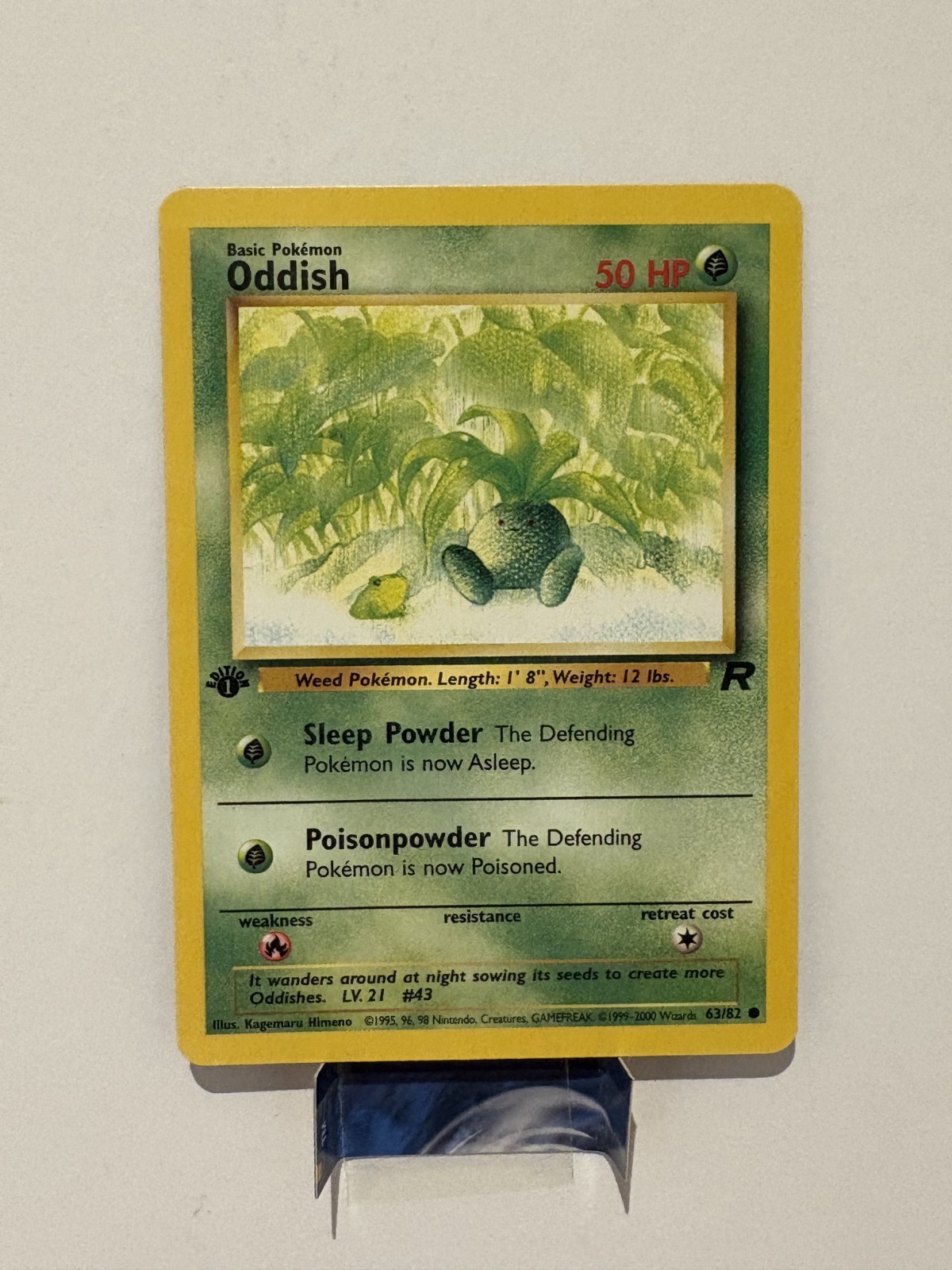 Pokemon TCG Team Rocket Oddish 63/82 1st Edition NM