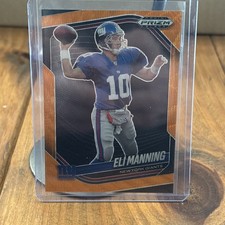 2025 Panini Prizm Black Orange Prizm Eli Manning /60 New York Giants 
