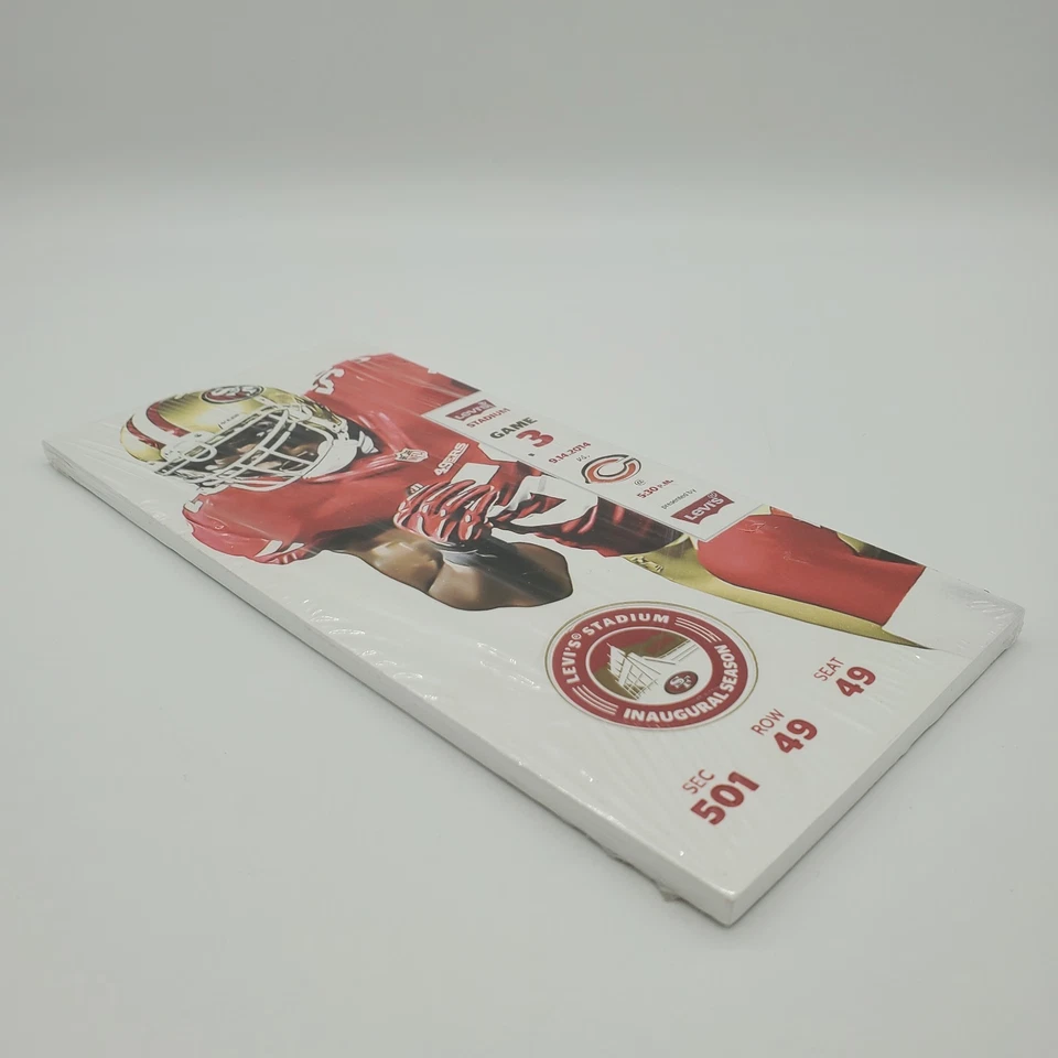 Boleto conmemorativo de apertura en casa temporada inaugural del estadio Levis de los 49ers de la NFL 2014 Foto 4 de 4