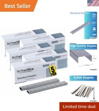 Standard Staples - 1/4" Leg Length, 5,000 Staples/Pack, 5 Pack