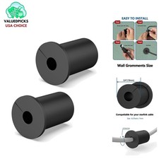 2PCS 3/4 Inch Black Starlink Wall Grommets for Cable Pass-Through Solutions