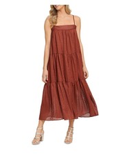 DKNY Womens Pullover Styling Spaghetti Strap Tea-Length Evening Dress