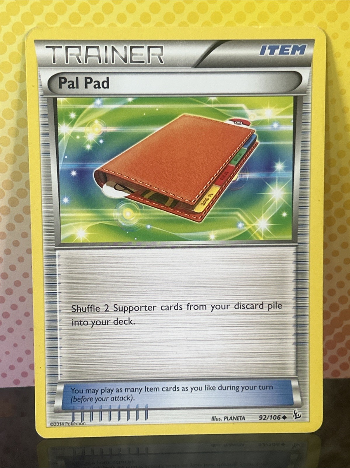 2014 Pokemon XY - Flashfire Pal Pad #92 Light Play
