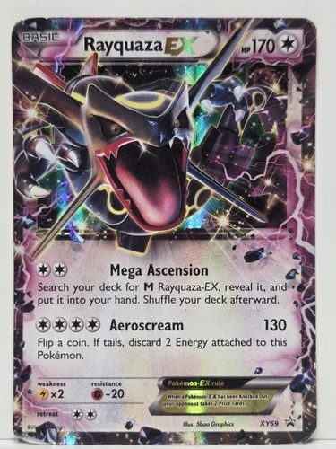 Pokémon TCG Rayquaza EX XY69 Holo Black Star Promo Card