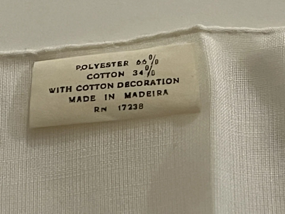 Винтажный новый с Ярлыками Мадейра с монограммой льняной носовой платок меллон инициал «J» - Изображение 4 из 4