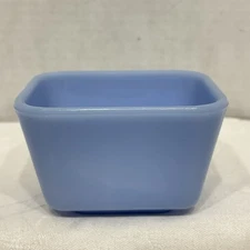 Vintage PYREX Blue Delphite "Fridgie" Small 3.25" Refrigerator Dish No Lid #501