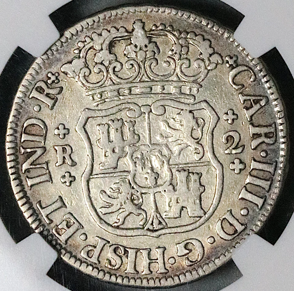 1763/53 NGC F Mexico 2 Reales Charles III Spain Rare Overdate Coin (25100401C) - Image 4 of 4