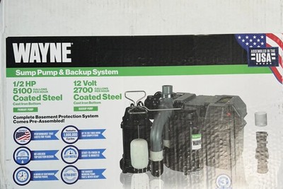 Wayne WSS30Vn - 1/2 HP Combination Primary and Backup Sump Pump System