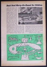 Kid Powered MERRY-GO-ROUND 1947 How-To PLANS 11' Diameter round