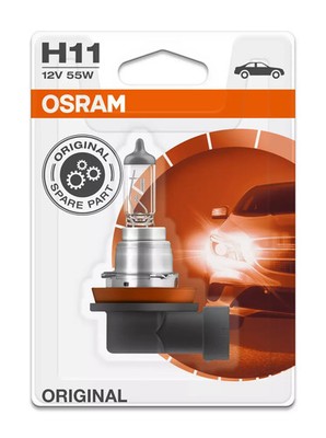   H11 12V 55W PGJ19-2 1st. Blister OSRAM Original | Longlife + Bright White  