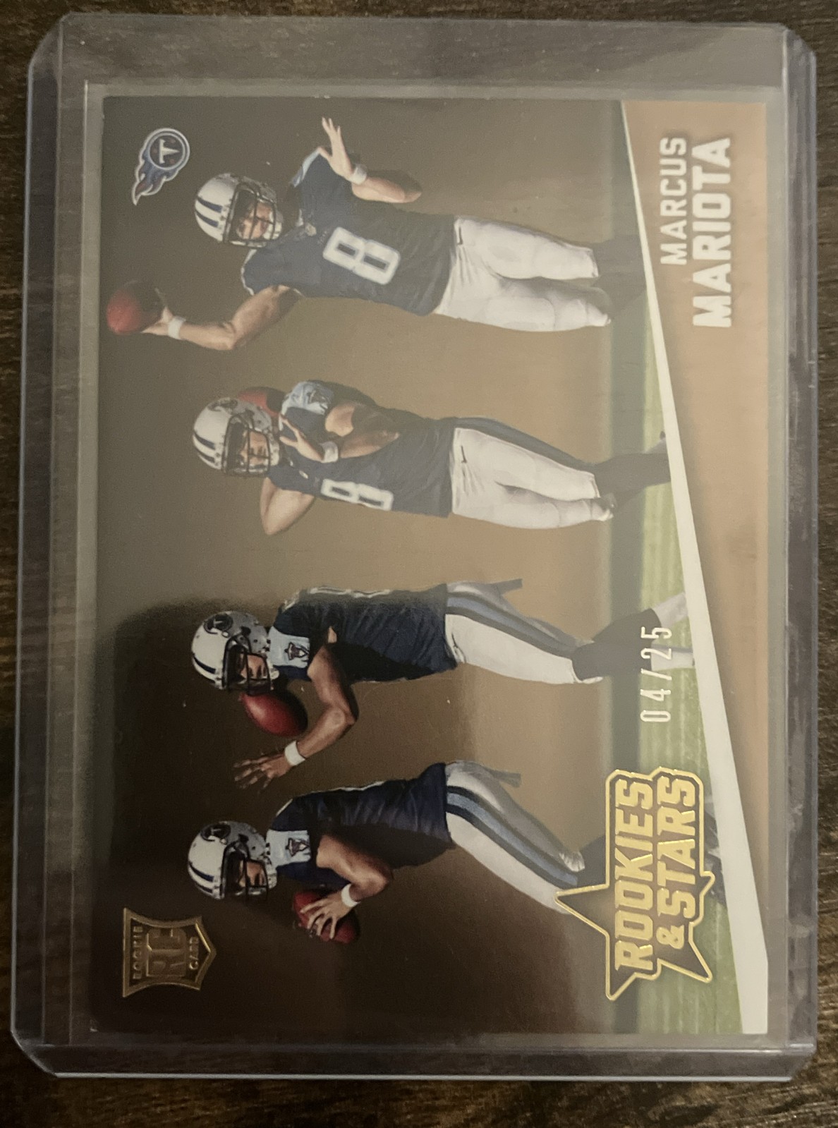 Marcus Mariota Panini Rookies & Stars Progression #RP29 Longevity Gold