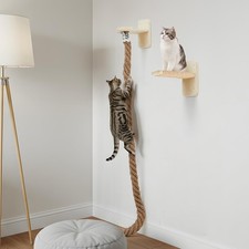 Cat Tree with 2 x 59.1 Inch Climbing Rope Wall Mounted Cat Climbing Tower Toy...
