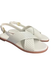 Cole Haan Sandal Fernanda Grand Ivory Leather Perforated Size W19608 Size 7.5