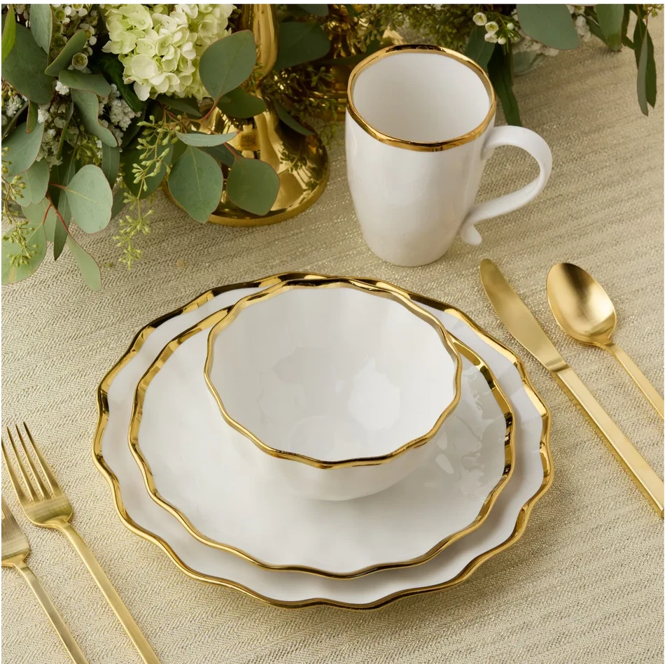 Certified International Regency Gold 16pc Dinnerware Set, Service for 4 - 11.00" - Image 4 of 4