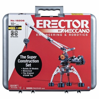 MECCANO Erector Super Construction 25-in-1 Motorized Building Set, Steam Educ...