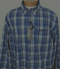 Chaps 2XB Button Front Long Sleeve Big & Tall Blue Plaid Shirt Mens NWT New