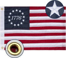 Betsy Ross 1776 Flag 12X18 Inch Embroidered Stars Small 13 Star American Flags f