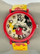 Mickey Mouse Disney Wristwatch Splatter Colored Bracelet MCKAQ1109L Watch READ