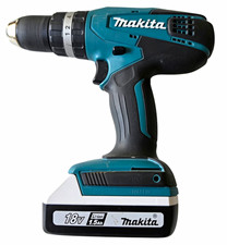 Makita HP457D 18V Li-Ion Cordless Hammer Drill, Keyless 13mm, 1x 1.5Ah