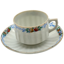 Miniature Tea Cup  Saucer Set Vintage Made in Japan Floral 1 1/2" T x 2" W