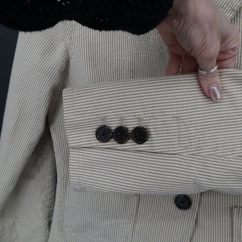 Gap Blazer Womens 2 Beige Academia Preppy Old Money Classic Timeless Corporate - Picture 8 of 17