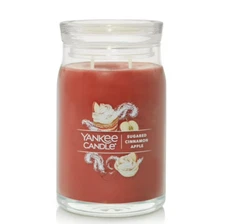 ☆☆SUGARED CINNAMON APPLE☆☆YANKEE CANDLE 20OZ. JAR☆ SIGNATURE JARS  FOOD SCENT
