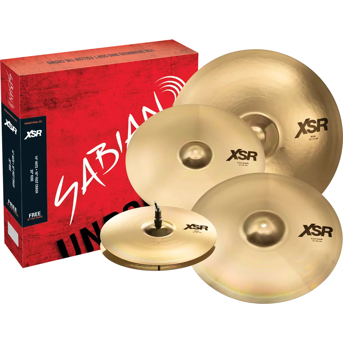 Sabian XSR Performance Cymbal Set w/ Free 18