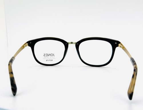JONES NEW YORK J234 BLACK Black Gold Round Full Rim Eyeglasses 47-19-135 B:38 - Picture 4 of 10
