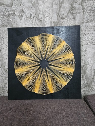 🌌 Handgefertigte String Art "Sonnen Harmonie" 3D Wandkunst, Einweihungsgeschenk - Bild 2 von 5