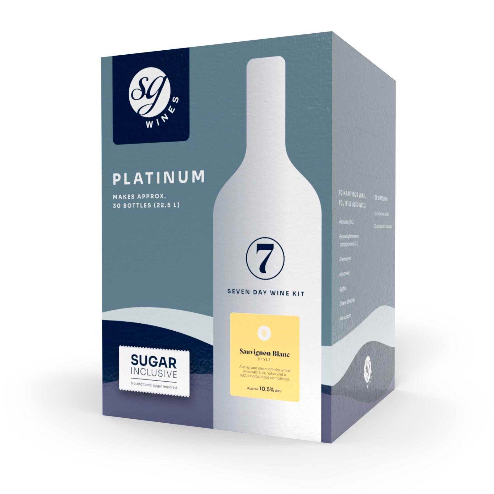 SG Wines Platinum 30 Bottle 7 Days Wine Kit Ingredients Kit