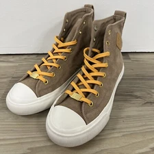 PF Flyers ALL AMERICAN HI TOP SUEDE SNEAKER Natural Tan Men 9.5/Women 11 NWOB