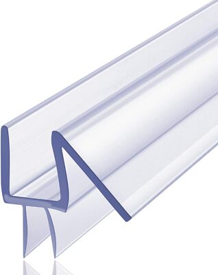 Premium Frameless Shower Door Bottom Seal Strip for Glass 3/8  x 39 , Yellow 
