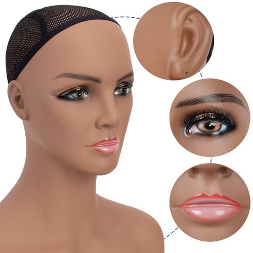 16.5" Realistic Mannequin Wig Head Manikin shoulder Bust Stand Display Hair CM-S - Picture 16 of 42