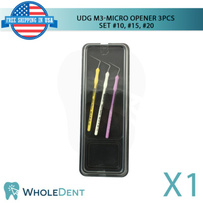 X1 UDG M3-Micro Opener 3PCS #10/#15/#20 Dental Canal Instrument Tool Set