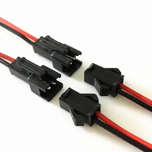 50-Pair 2-Pin For JST SM Plug Male+Female Connector 22AWG Electrical Cable Wires - Picture 6 of 18