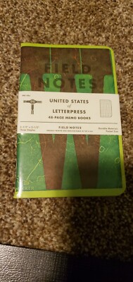 Field Notes United States of Letterpress Series A Sealed Pack of 3 - FNC-48a