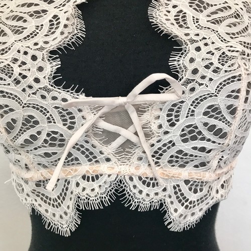 Sz S, M, L Victorias Secret Dream Angels High Neck Lace Bralette Coco White - Bild 3 von 8
