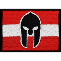AufnäHer: Austria Spartaner Flagge AufbüGler/Patch/Flicken/BüGelbild/Applikation
